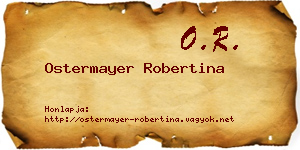 Ostermayer Robertina névjegykártya